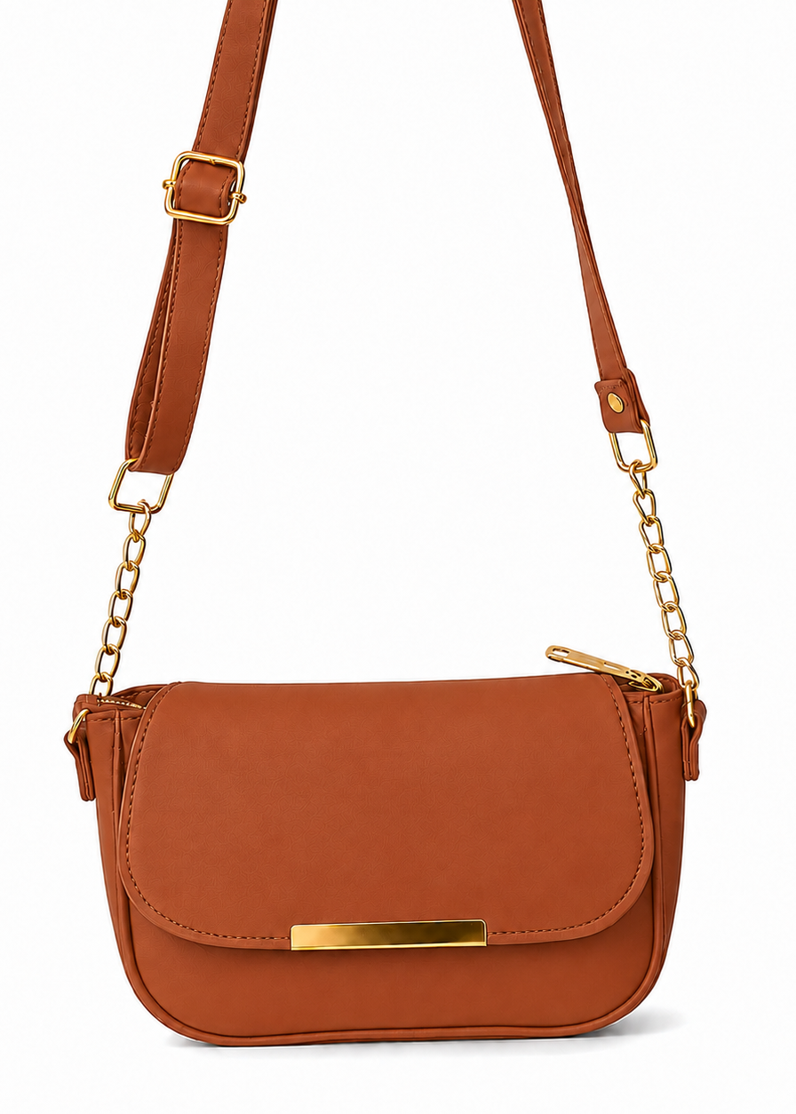 Mustard Flap Shoulder Bag for Women