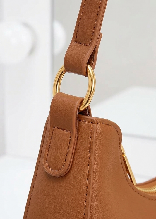 Half Moon Brown Shoulder Bag for Women
