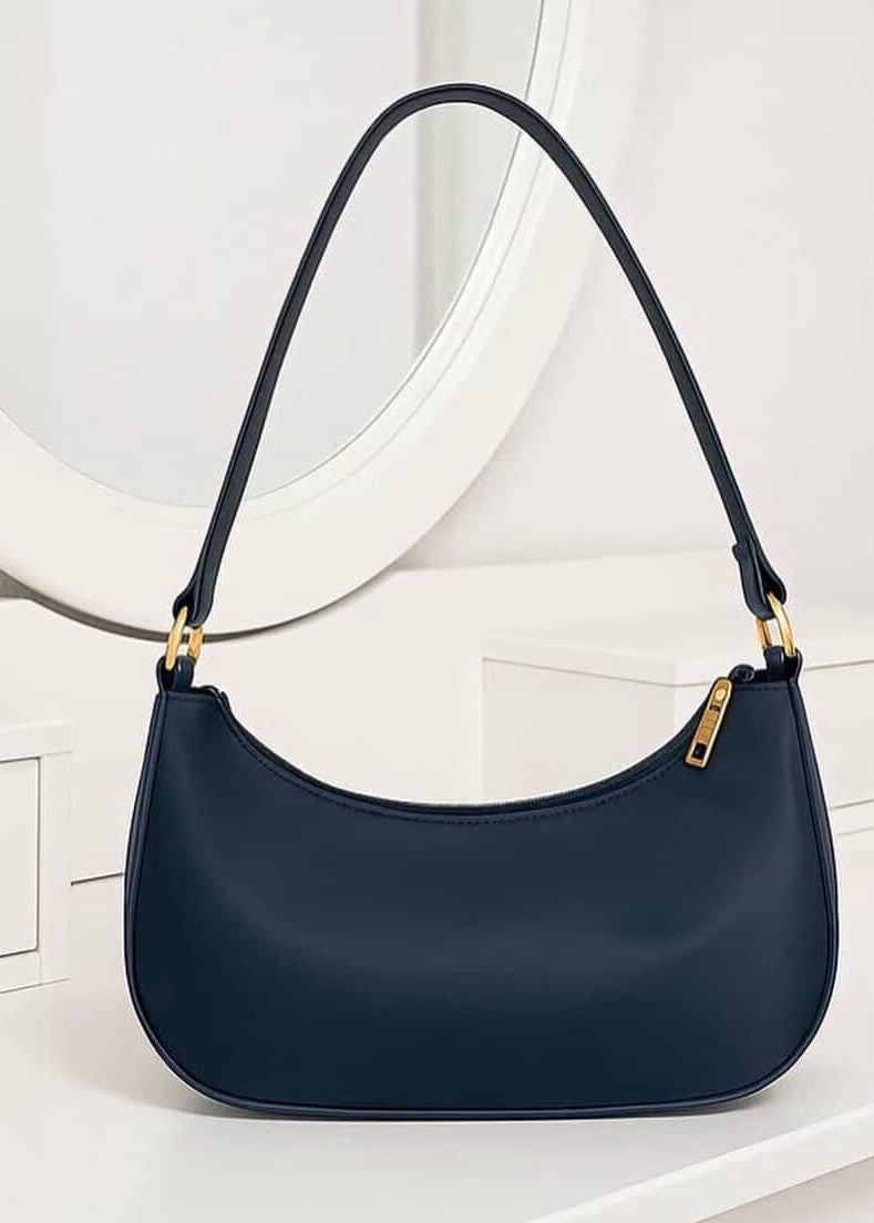 Blue Half Moon Shoulder Bag for Women