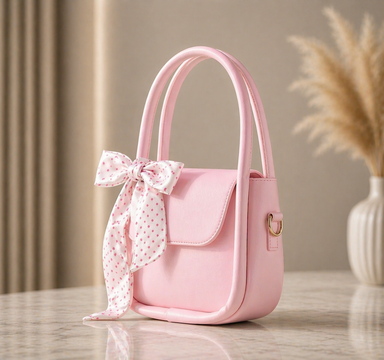 Ribbon Shoulder Handbag