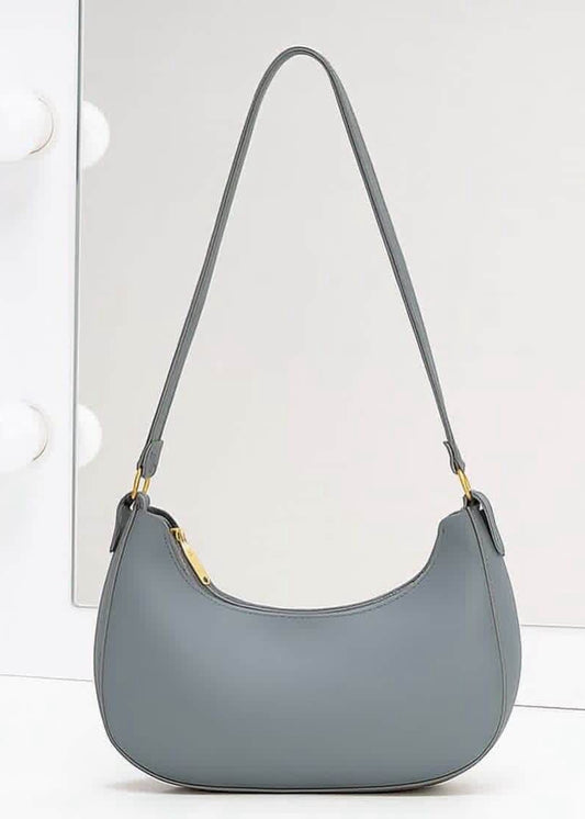 Grey Half Moon Shoulder Bag for Women