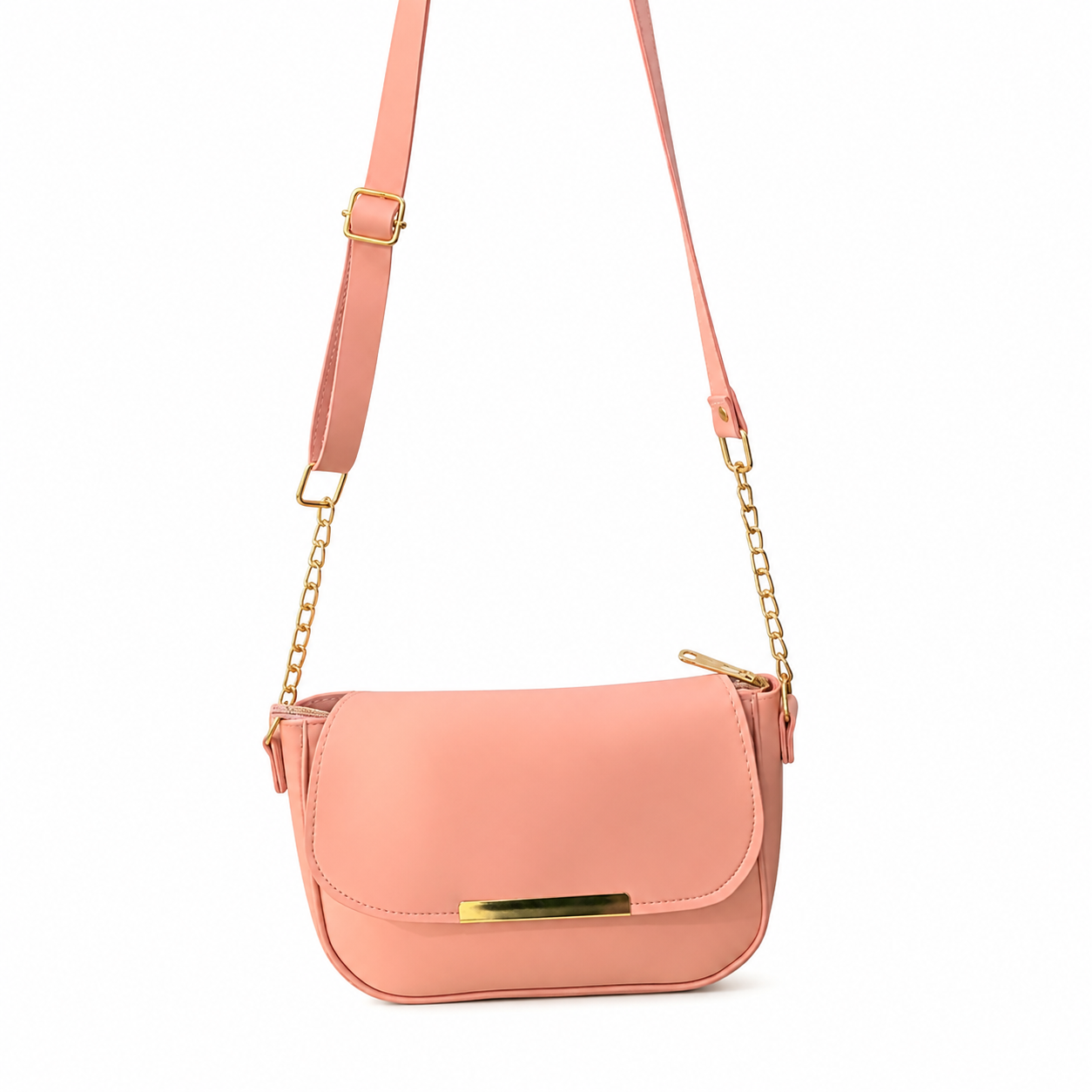 Pink Flap Shoulder Bag for Women